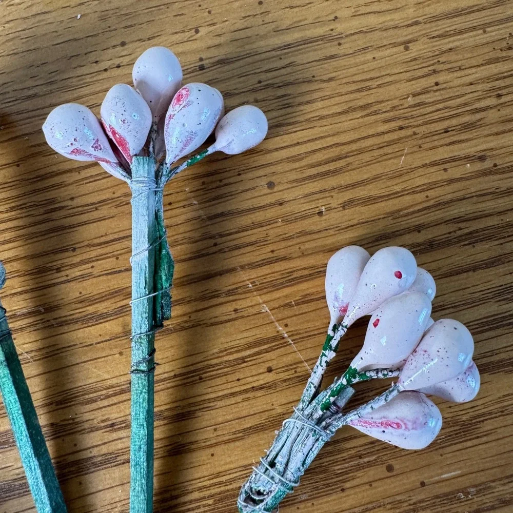 5 Piece Light Pink Berry Picks Stems Craft Floral Arrangement Embellishment‎